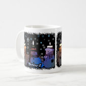 Sneeuw! Cartoon kerstMok Koffiemok (Voorkant links)