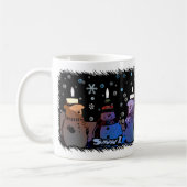 Sneeuw! Cartoon kerstMok Koffiemok (Links)