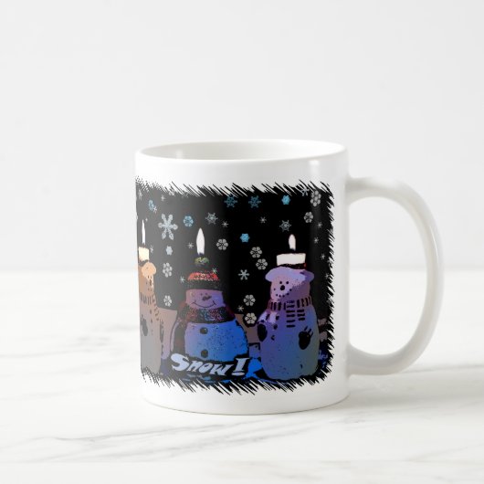 Sneeuw! Cartoon kerstMok Koffiemok (Rechts)
