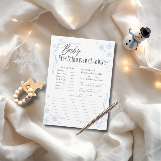 Sneeuw Coquette Blauwe Baby Voorspellingen & Advie Kaart