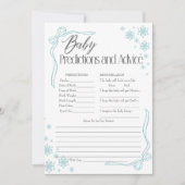 Sneeuw Coquette Groene Baby Voorspellingen Advies  Kaart (Voorkant)