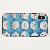 Sneeuw Cute Baby Blue Winter Snowman Case-Mate iPhone Case (Achterkant (horizontaal))