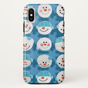 Sneeuw Cute Baby Blue Winter Snowman Case-Mate iPhone Case