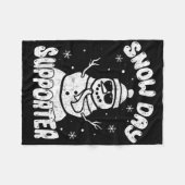 Sneeuw Dag Supporter Leraar Student Snowman Winter Fleece Deken (Voorkant (Horizontaal))