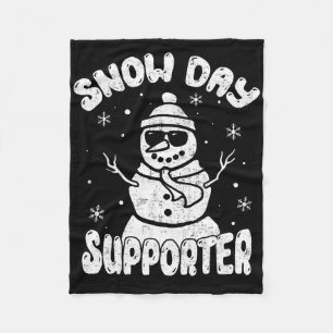 Sneeuw Dag Supporter Leraar Student Snowman Winter Fleece Deken