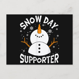 Sneeuw dag supporter Sneeuwvlok Grappige leraar Ke Feestdagenkaart