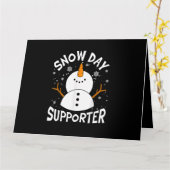 Sneeuw dag supporter Sneeuwvlok Grappige leraar Ke Kaart (Gele Bloem)