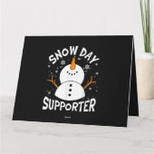 Sneeuw dag supporter Sneeuwvlok Grappige leraar Ke Kaart (Achterkant)