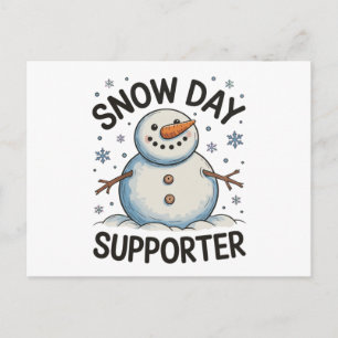 Sneeuw dag supporter Sneeuwvlok Kerstmis Winter Xm Feestdagenkaart