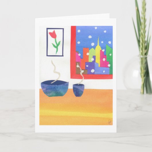 Sneeuw Dag thuis Kaart (Voorkant)