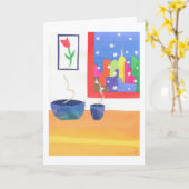 Sneeuw Dag thuis Kaart (Gele Bloem)