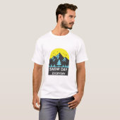 Sneeuw dagelijkse gele zon berg T-shirt (Voorkant volledig)