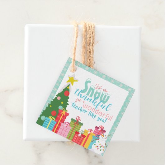 Sneeuw Dankbare Leraren Dank U Bedankjes Labels (In situ)