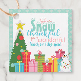 Sneeuw Dankbare Leraren Dank U Bedankjes Labels