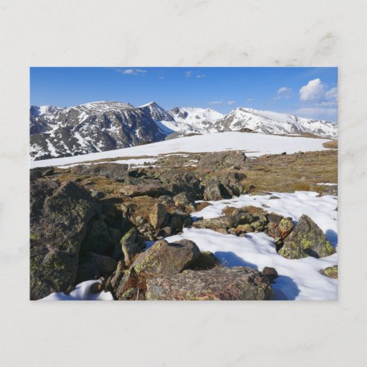 Sneeuw dat smelt in de Rocky Mountains Briefkaart (Voorkant)