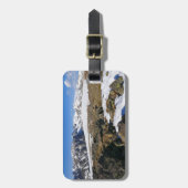 Sneeuw dat smelt op de Rocky Mountains Bagagelabel (Voorkant verticaal)