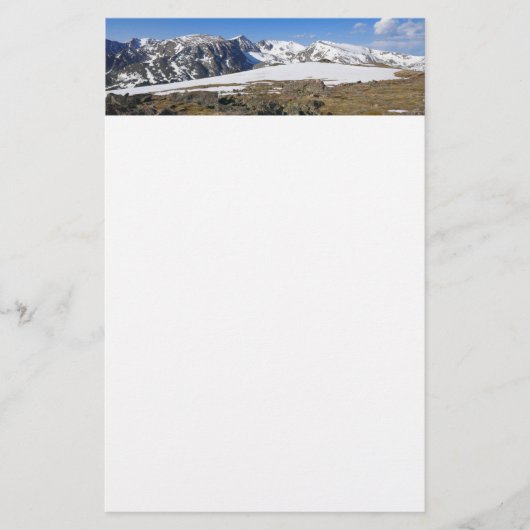 Sneeuw dat smelt op de Rocky Mountains Briefpapier (Voorkant)