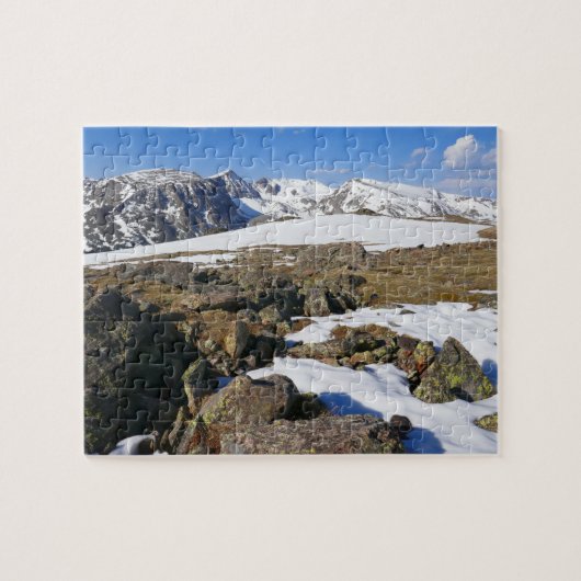 Sneeuw dat smelt op de Rocky Mountains Legpuzzel (Horizontaal)