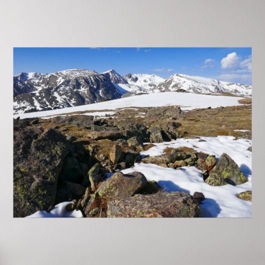 Sneeuw dat smelt op de Rocky Mountains Poster (Voorkant)