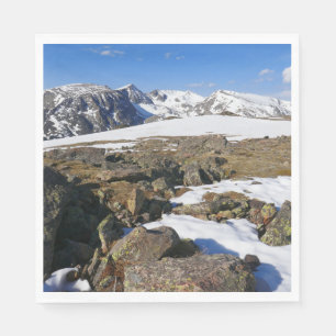 Sneeuw dat smelt op de Rocky Mountains Servet
