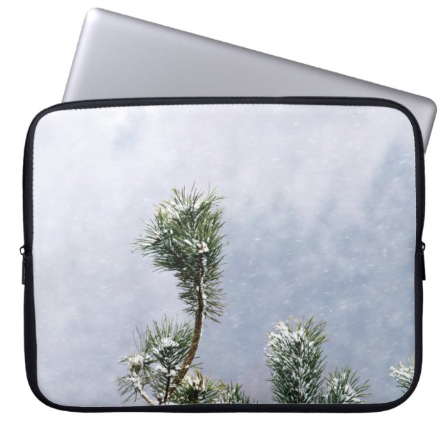 SNEEUW DEED GREEN LEAF TREE LAPTOP SLEEVE (Voorkant)