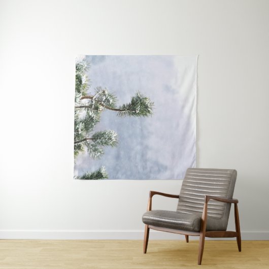 SNEEUW DEED GREEN LEAF TREE WANDKLEED (In Situ (horizontaal))