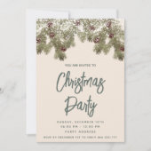 Sneeuw dennen tak vakantie feest bedrijfs- kaart (Voorkant)