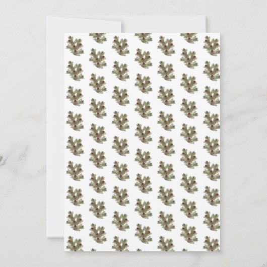 Sneeuw dennen tak vakantie feest bedrijfs- kaart (Achterkant)