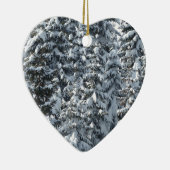 Sneeuw Dennenboom Textuur Keramisch Ornament (Rechts)