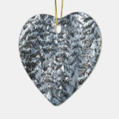 Sneeuw Dennenboom Textuur Keramisch Ornament (Links)