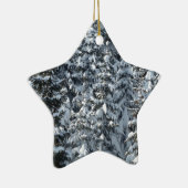 Sneeuw Dennenboom Textuur Keramisch Ornament (Rechts)