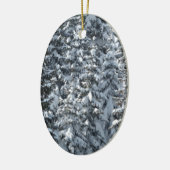 Sneeuw Dennenboom Textuur Keramisch Ornament (Links)