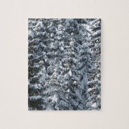 Sneeuw Dennenboom Textuur Legpuzzel