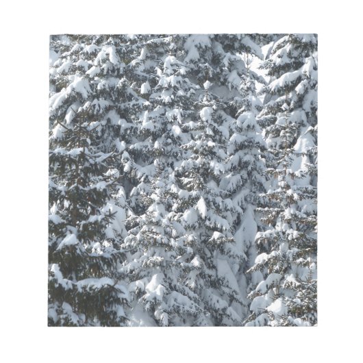 Sneeuw Dennenboom Textuur Notitieblok (Voorkant)