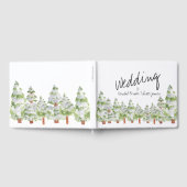 Sneeuw dennenboom winter huwelijksgastenboek gastenboek (Volledig)