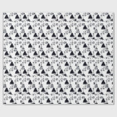 Sneeuw design van verschillende items cadeaupapier (Vlak)