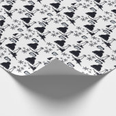 Sneeuw design van verschillende items cadeaupapier (Hoek)