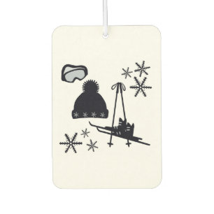 Sneeuw design van verschillende items luchtverfrisser
