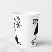 Sneeuw design van verschillende items papieren bekers (Rechts)