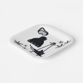 Sneeuw design van verschillende items papieren bordje (Gebogen)