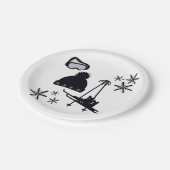 Sneeuw design van verschillende items papieren bordje (Gekanteld)