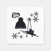 Sneeuw design van verschillende items servet (Voorkant)