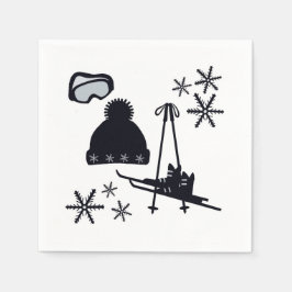 Sneeuw design van verschillende items servet