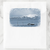 Sneeuw die (Kerstmis) binnen komen Rechthoekige Sticker (Tas)