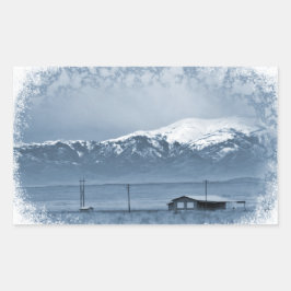 Sneeuw die (Kerstmis) binnen komen Rechthoekige Sticker