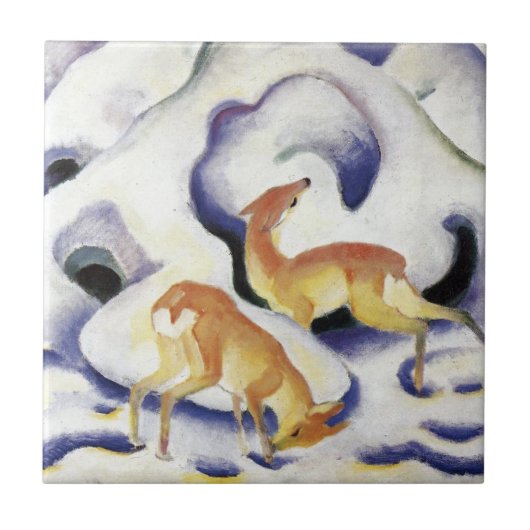 Sneeuw (dieren in de winter) tegeltje (Voorkant)