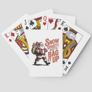 Sneeuw Diggity Gaat het Inpakken Grappig Kerstmis  Pokerkaarten