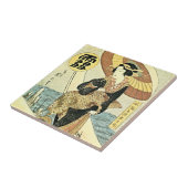 Sneeuw door Kikugawa Eizan Tile Tegeltje (Zijkant)