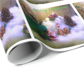 Sneeuw Dorp -Terrarium Foto - Cadeaupapier (Rol Hoek)