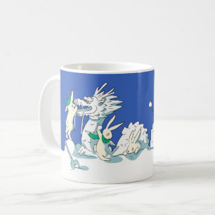 Sneeuw Draak en Konijn Mugs Koffiemok